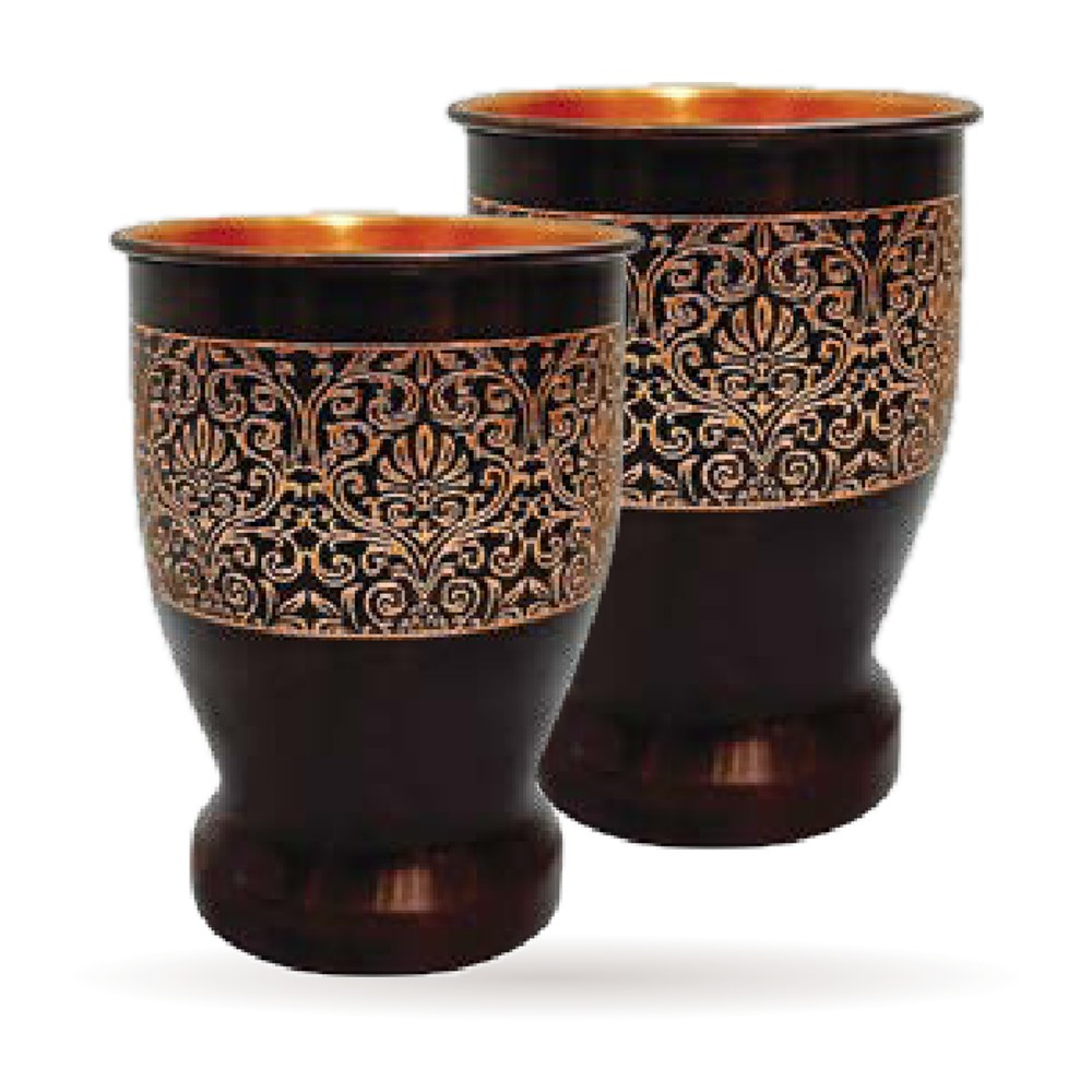 Antique Embossed Flare Glass — Antique Copper