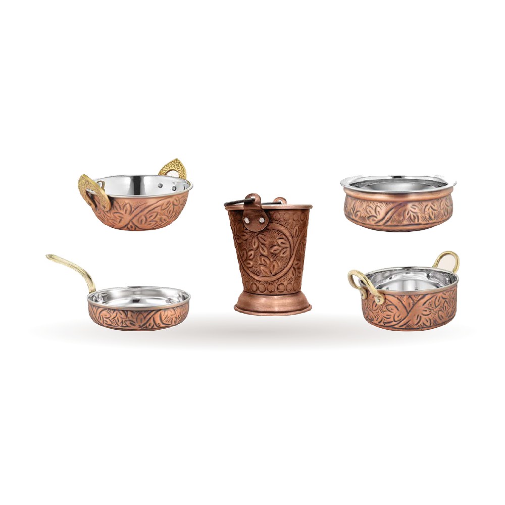 Antique Carving Serveware — Steel–Copper
