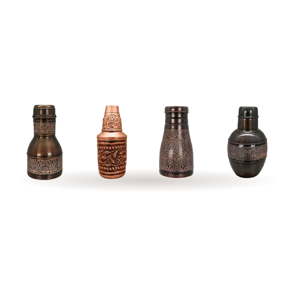 Antique Embossed Jars — Antique Copper