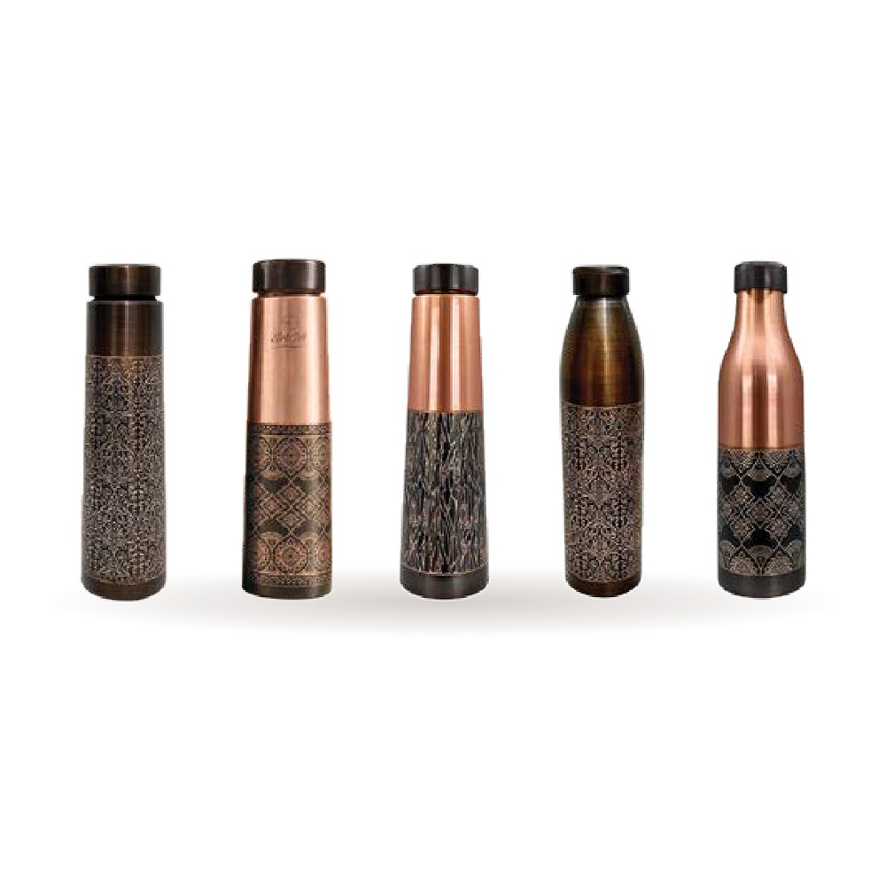 Antique Embossed Bottles I — Antique Copper