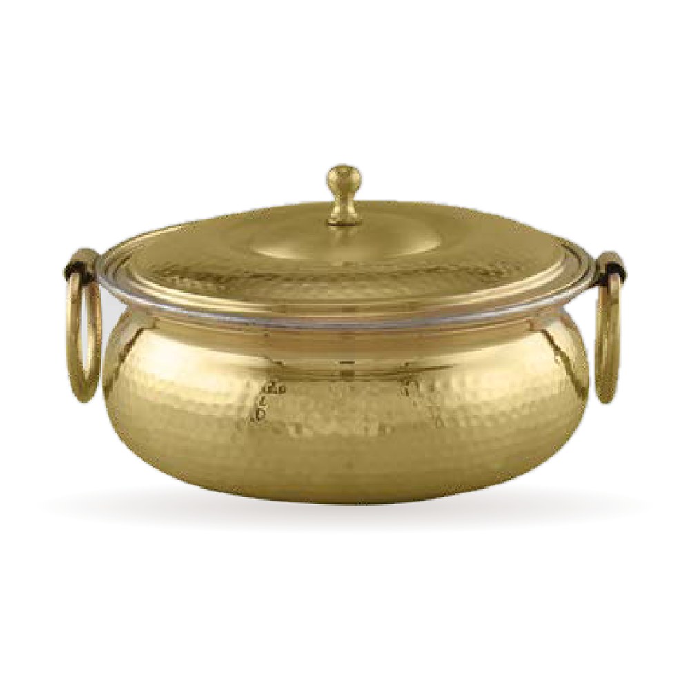 Brass Round Lagan — Brass with Kalai