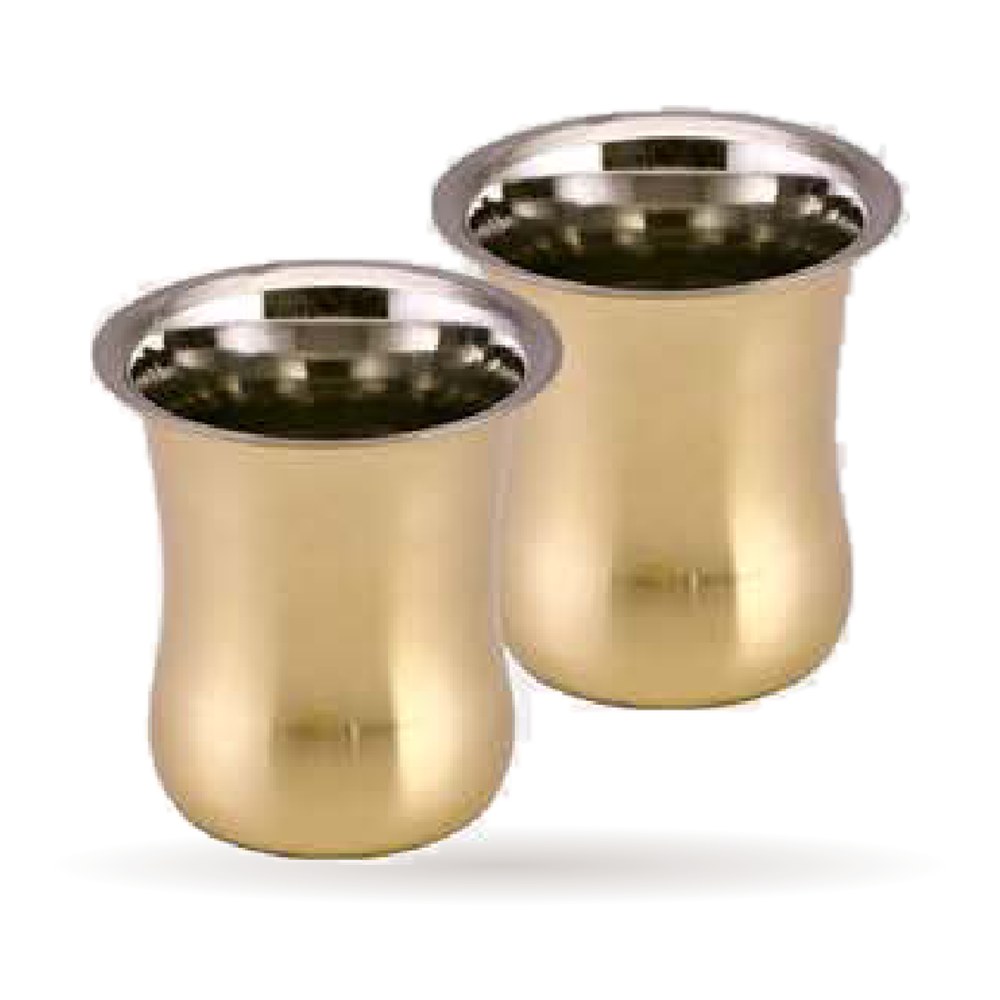 Brass-Steel Curve Glass — Brass–Steel