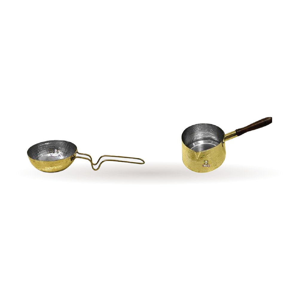 Brass Tadka & Sauce Pan — Brass
