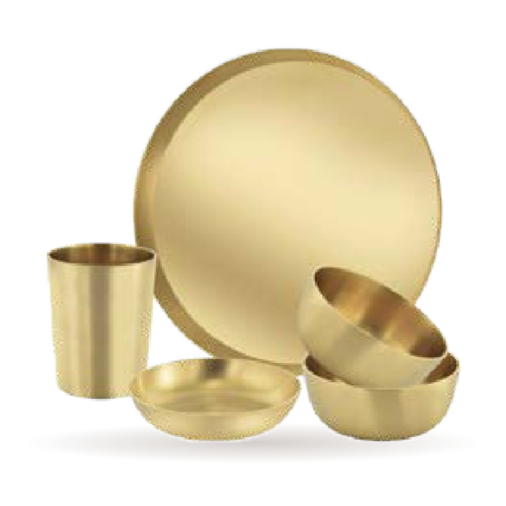 Classic Thali Set — Brass / Kansa
