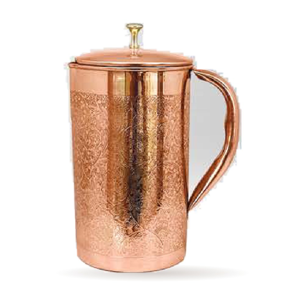 Full Embossed Jug — Pure Copper