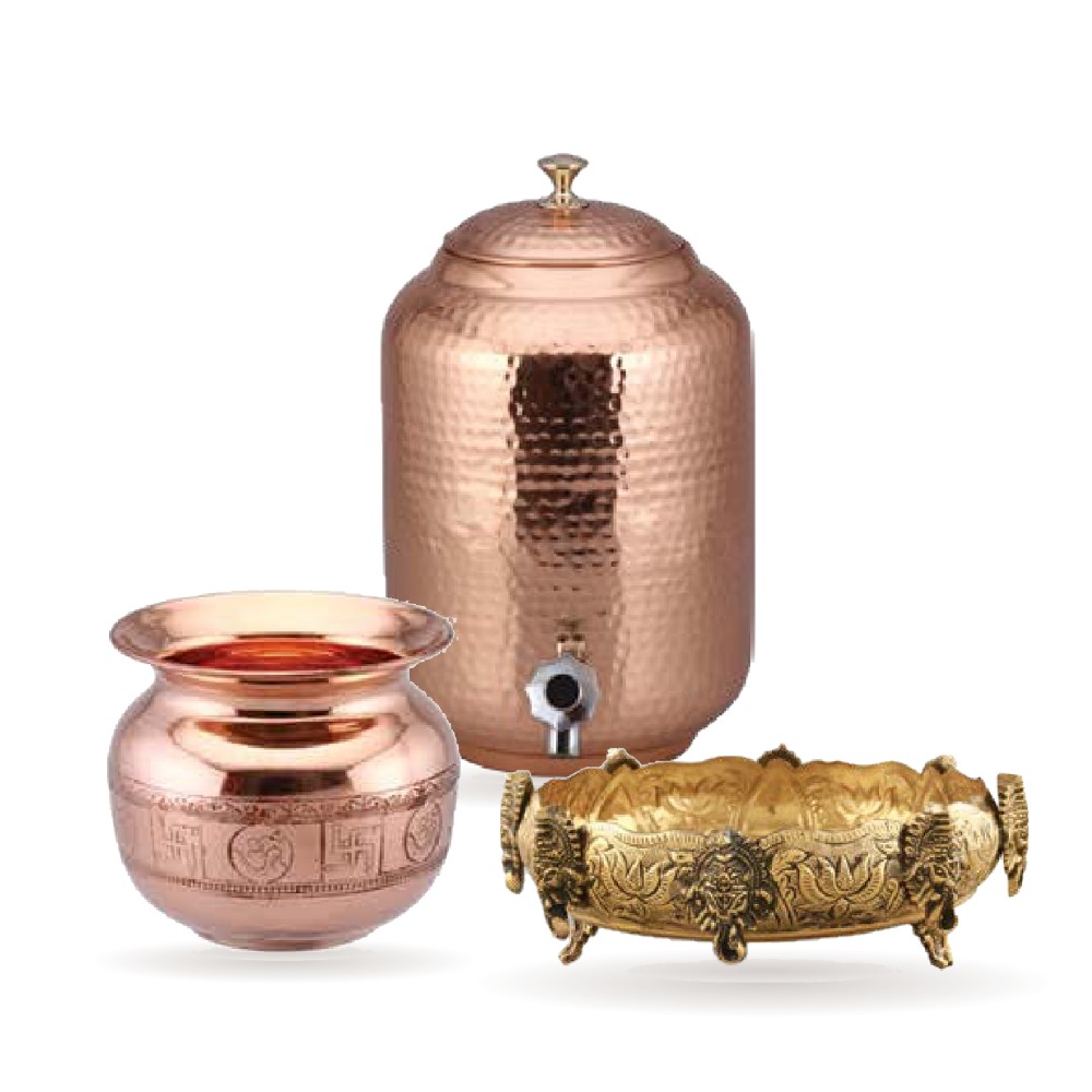 Griha Pravesh Set — Copper & Brass