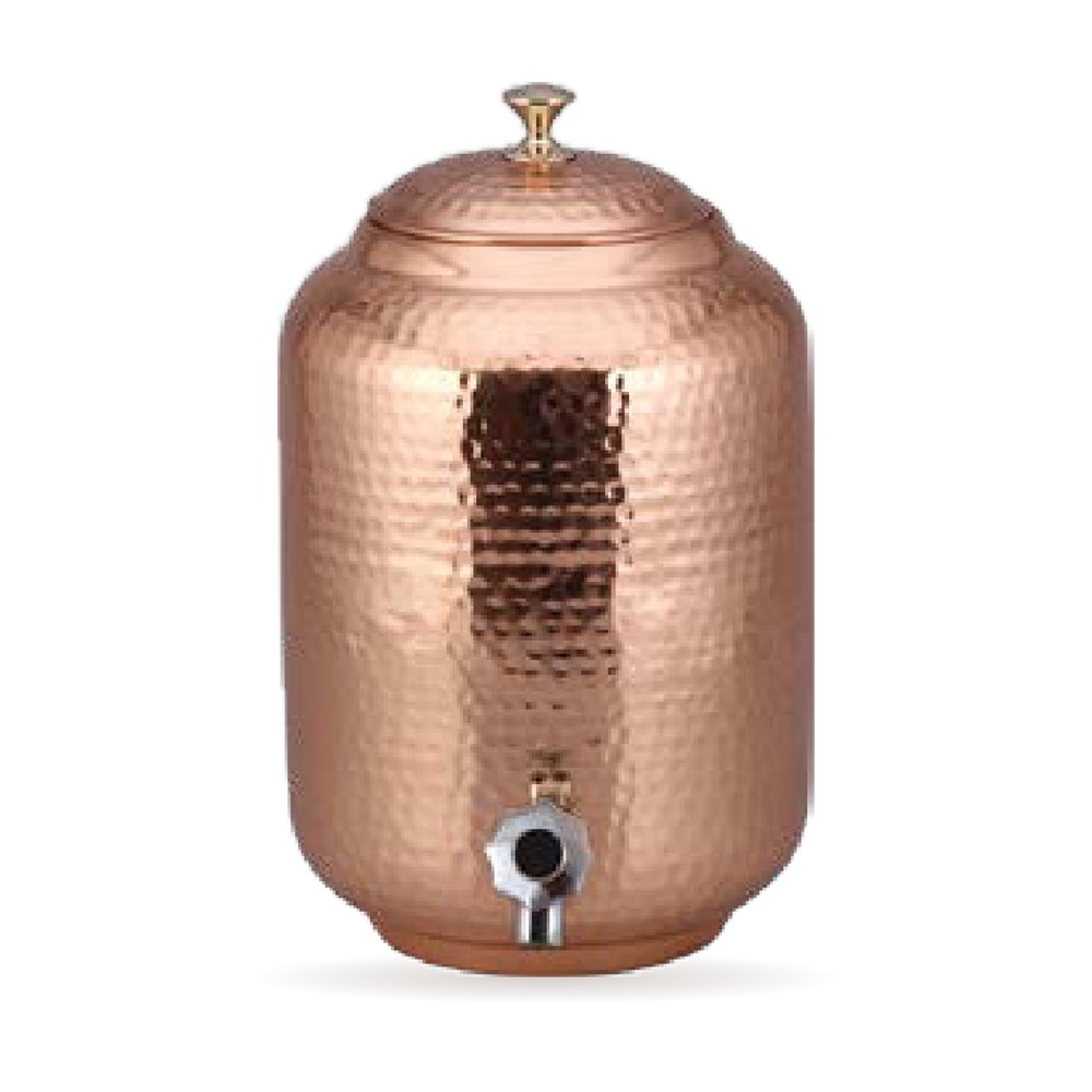 Hammered Matka Tanki — Pure Copper