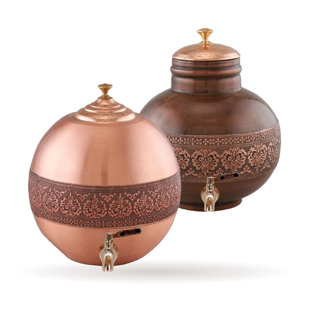 Heritage copper ghara water vessels