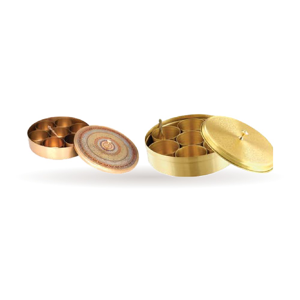 Handmade Brass Masala Box — Brass