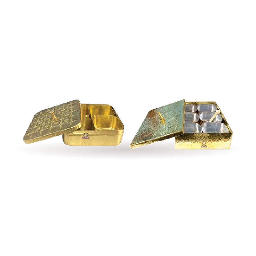 Nut & Mouth Freshener Box — Brass