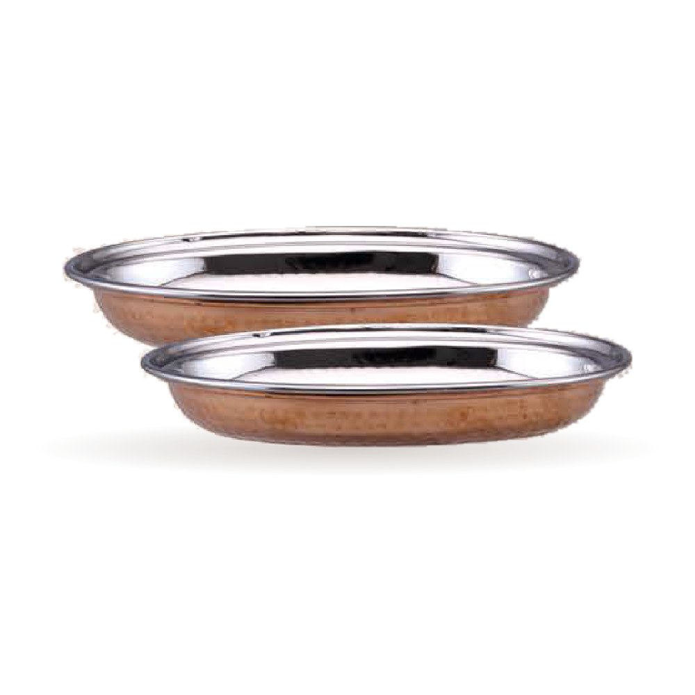 Hammered Oval Donga — Steel–Copper