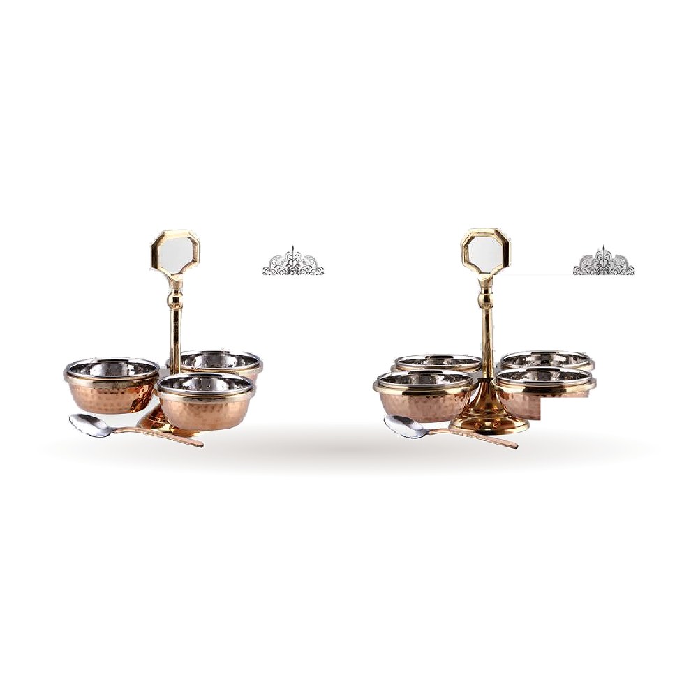 Brass Stand Pickle Set — Brass & Steel–Copper