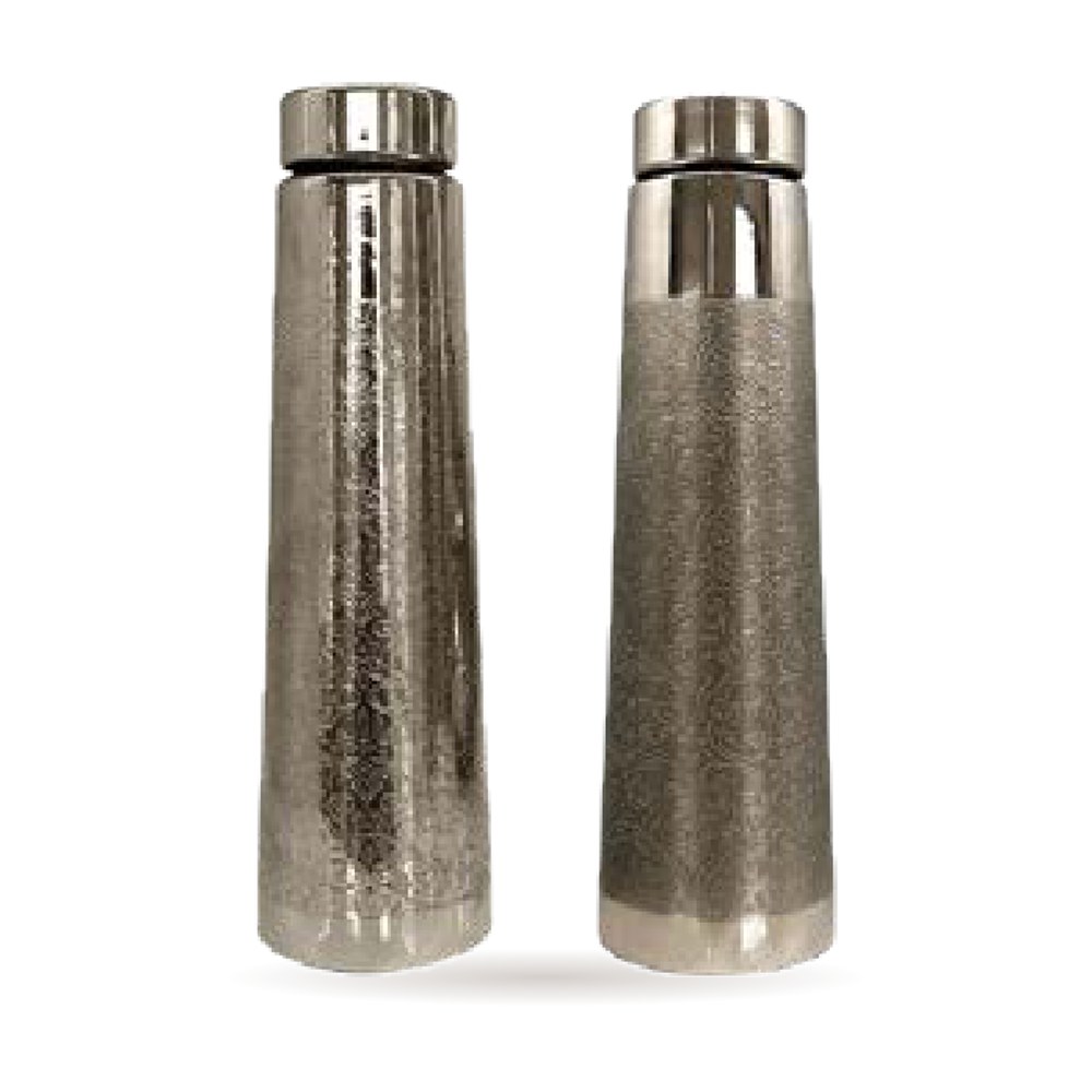 Premium Embossed Bottle — Steel–Copper
