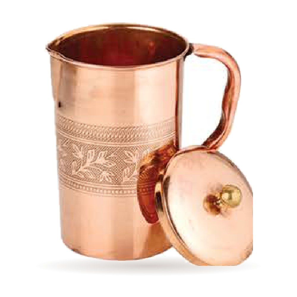 Pure Copper Embossed Jug — Pure Copper