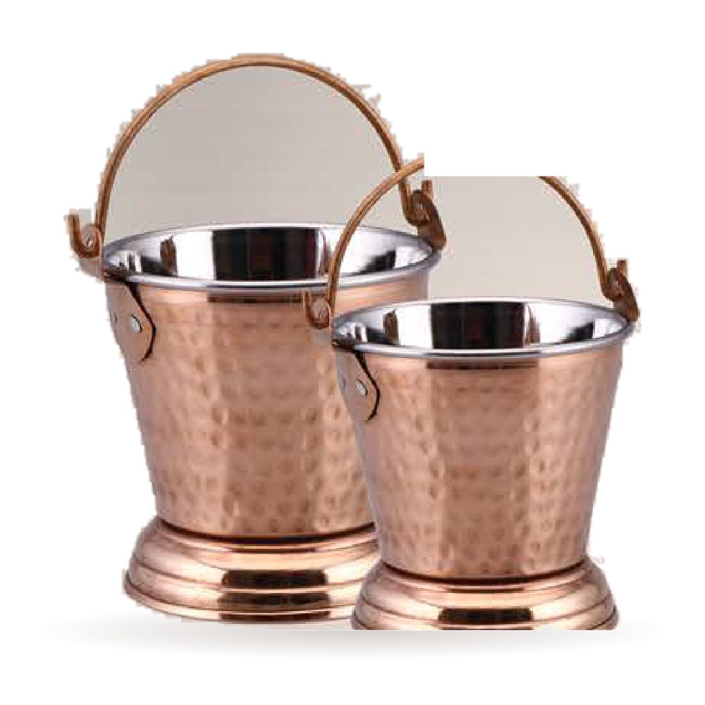 Hammered Balti — Steel–Copper
