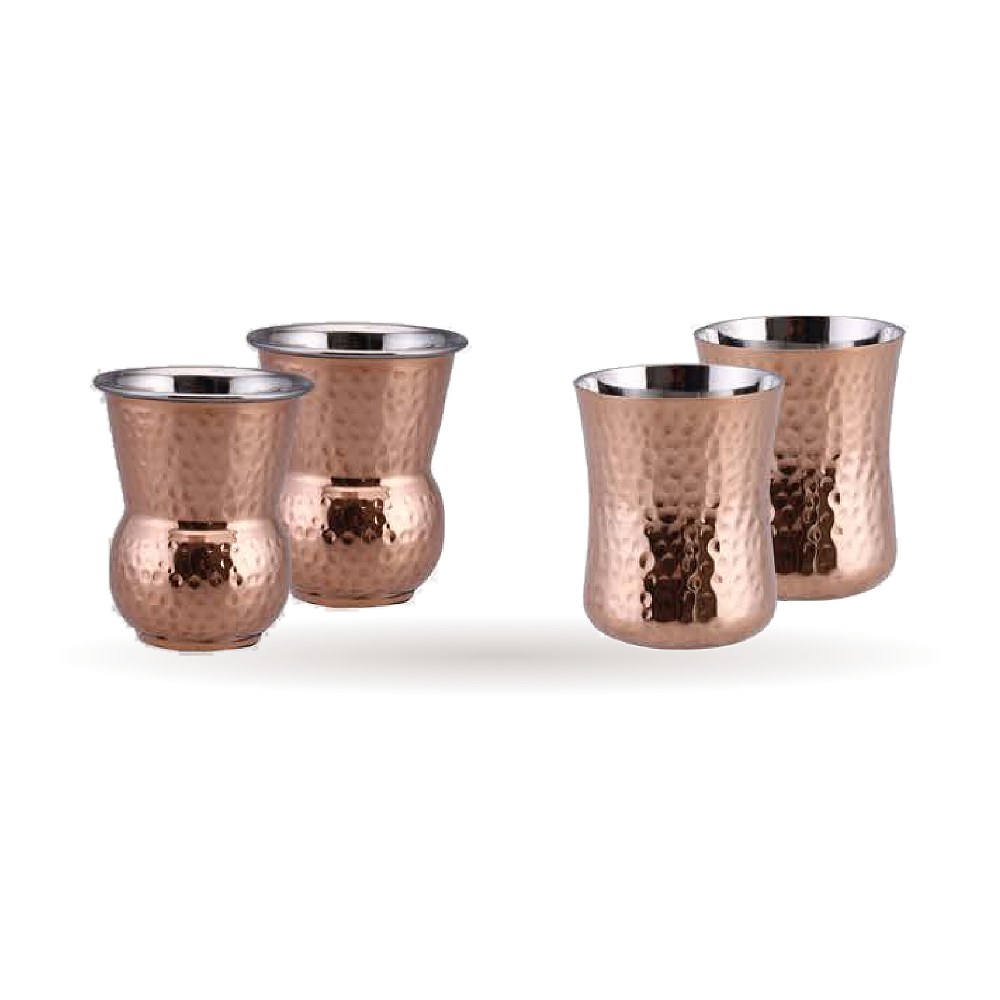 Damru & Matka Mughlai Glass — Steel–Copper