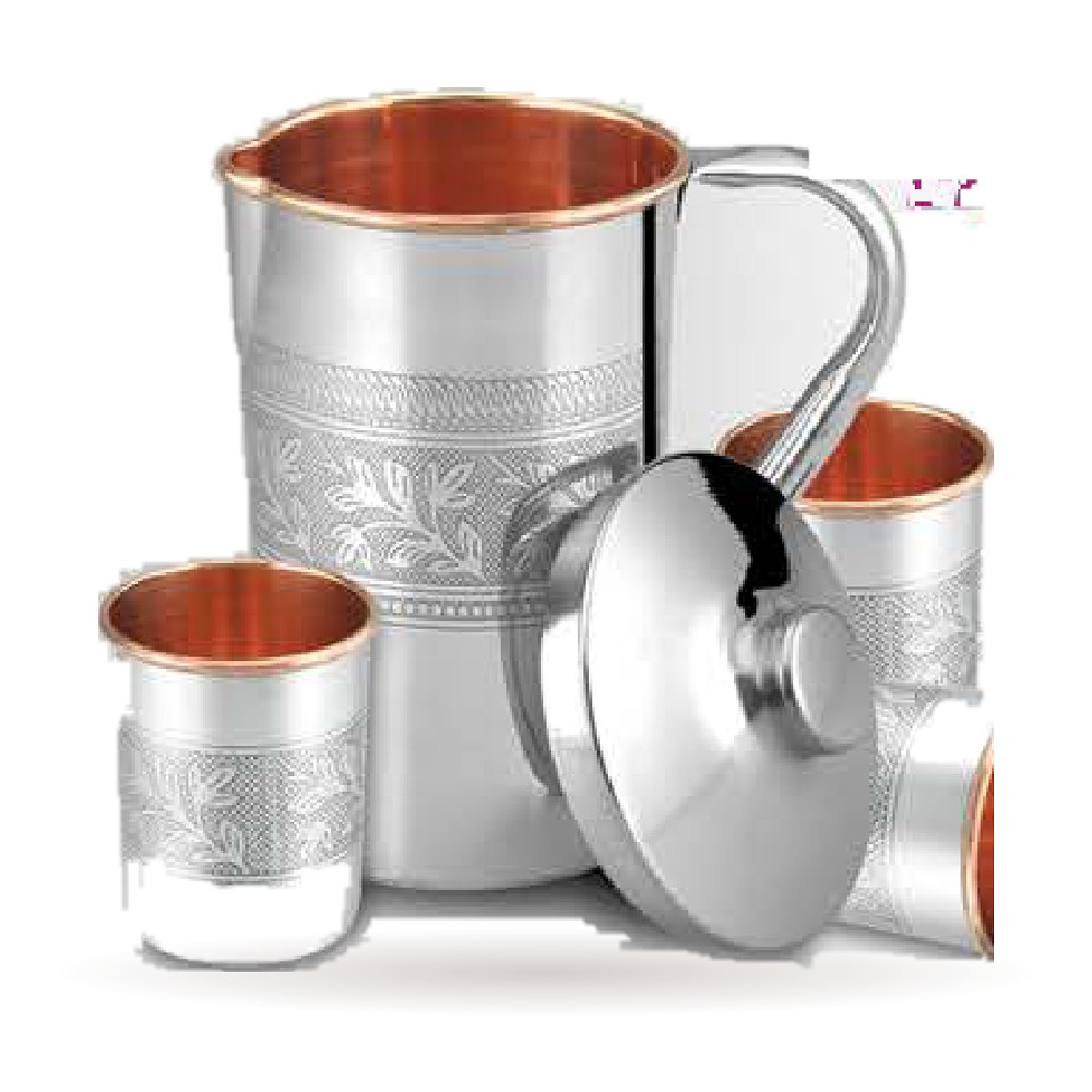 Embossed Steel-Copper Lemon Set — Steel–Copper
